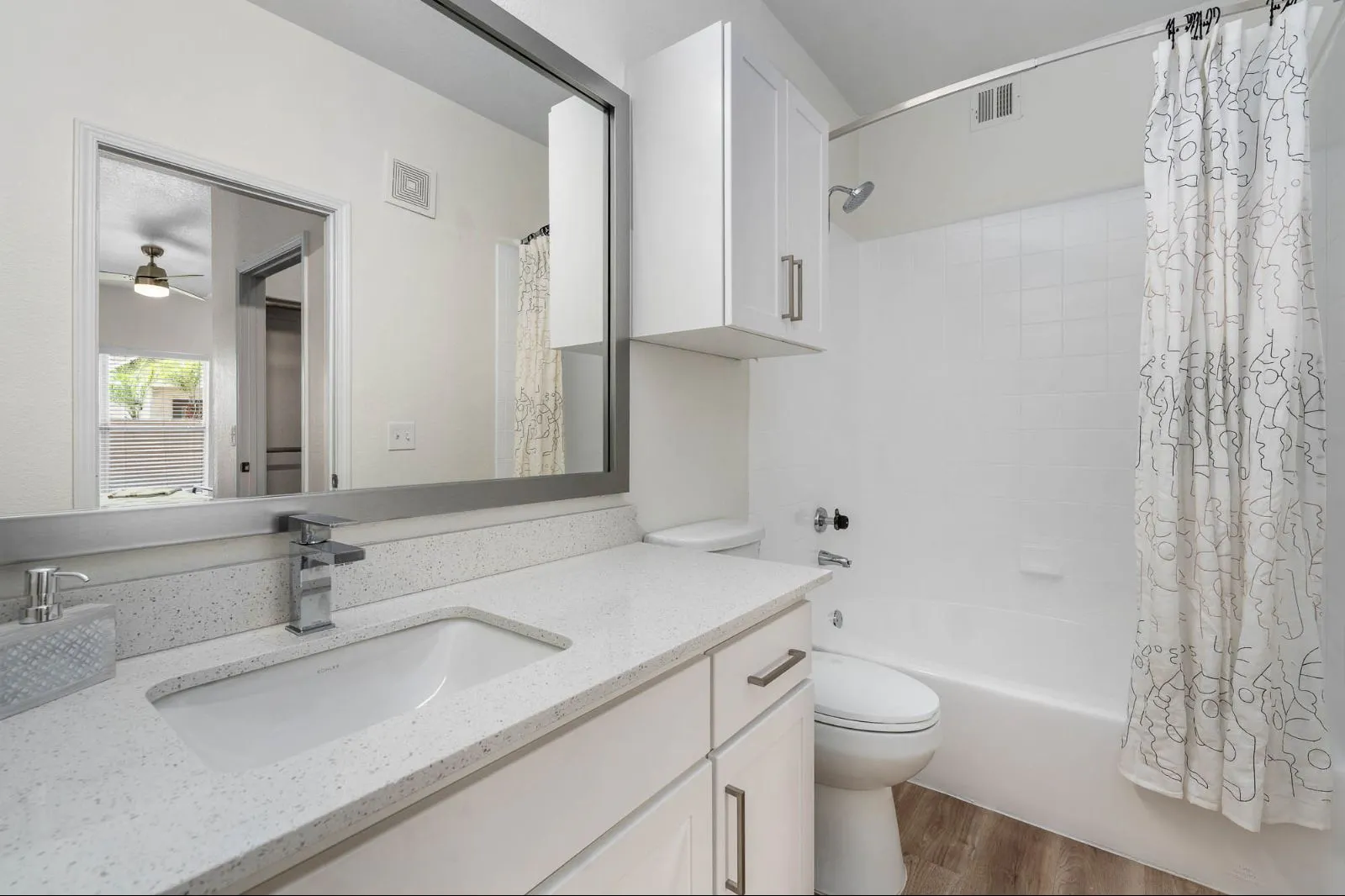 Apartment bathroom — representative home at Arboretum at South Mountain.