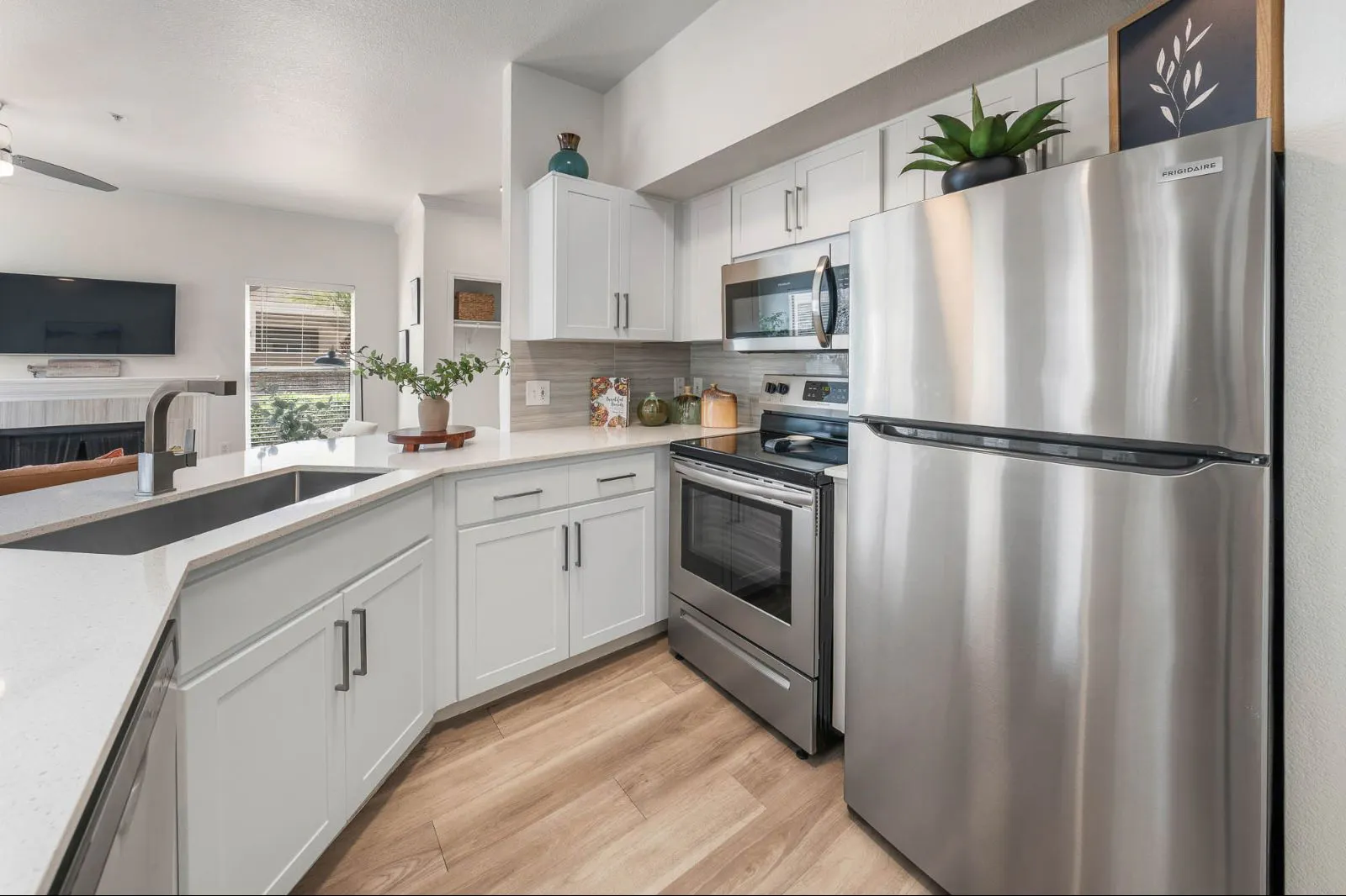 Apartment kitchen — representative home at Arboretum at South Mountain.