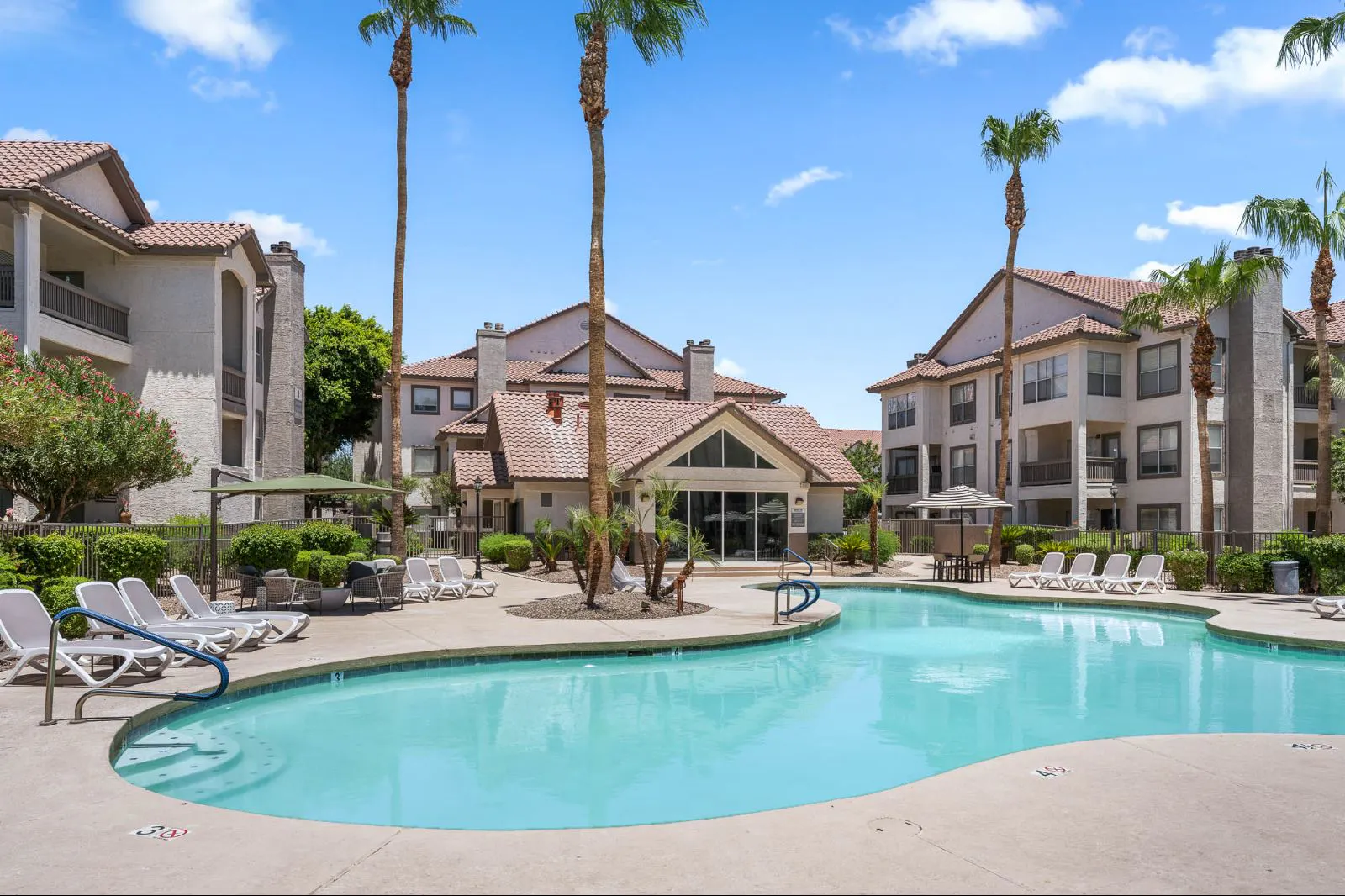Pool and poolside area at Arboretum at South Mountain.
