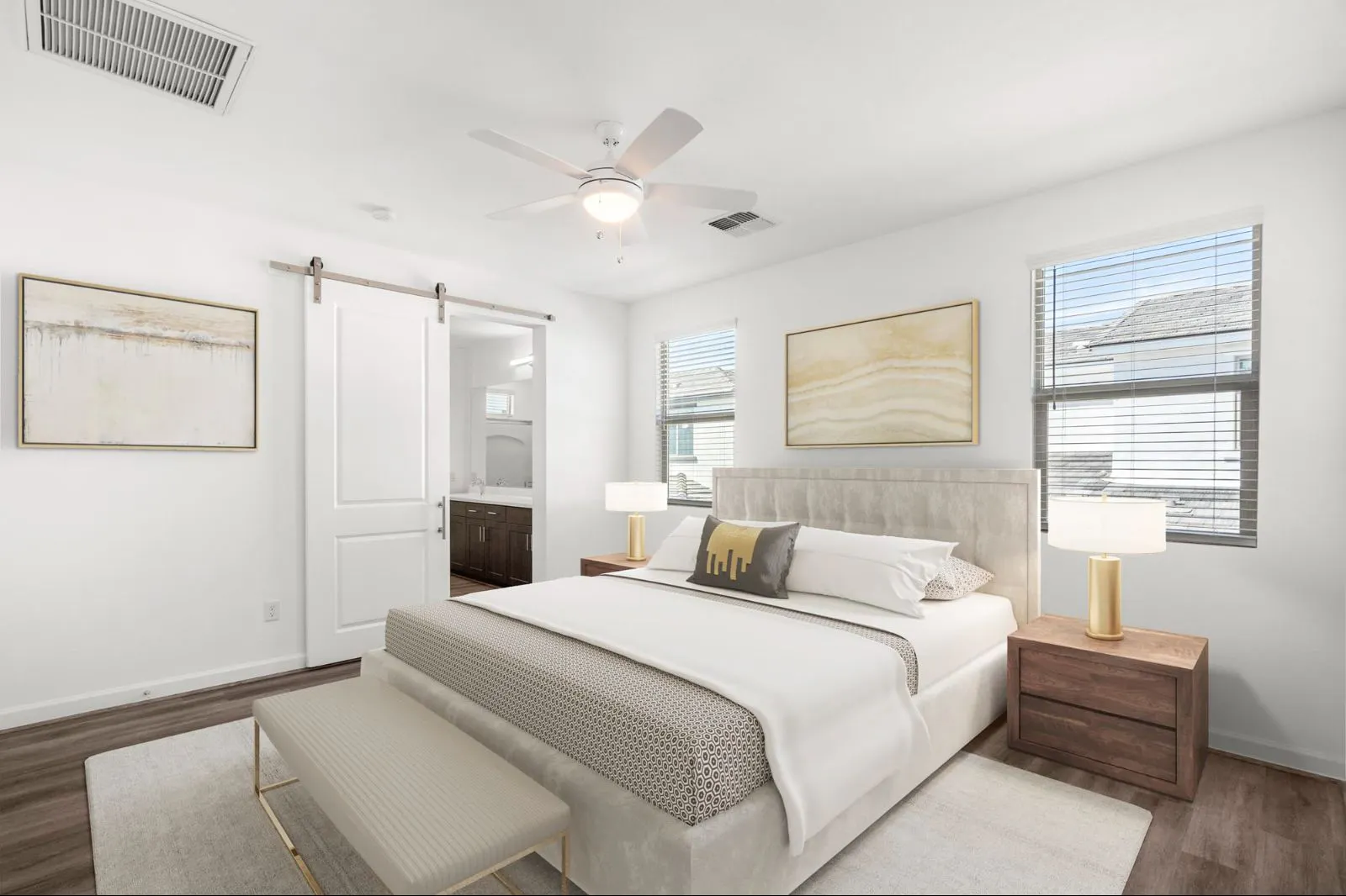 white primary bedroom