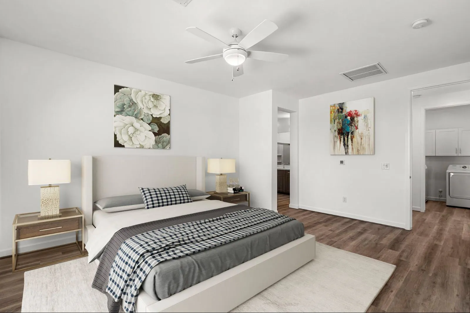 Bright white bedroom