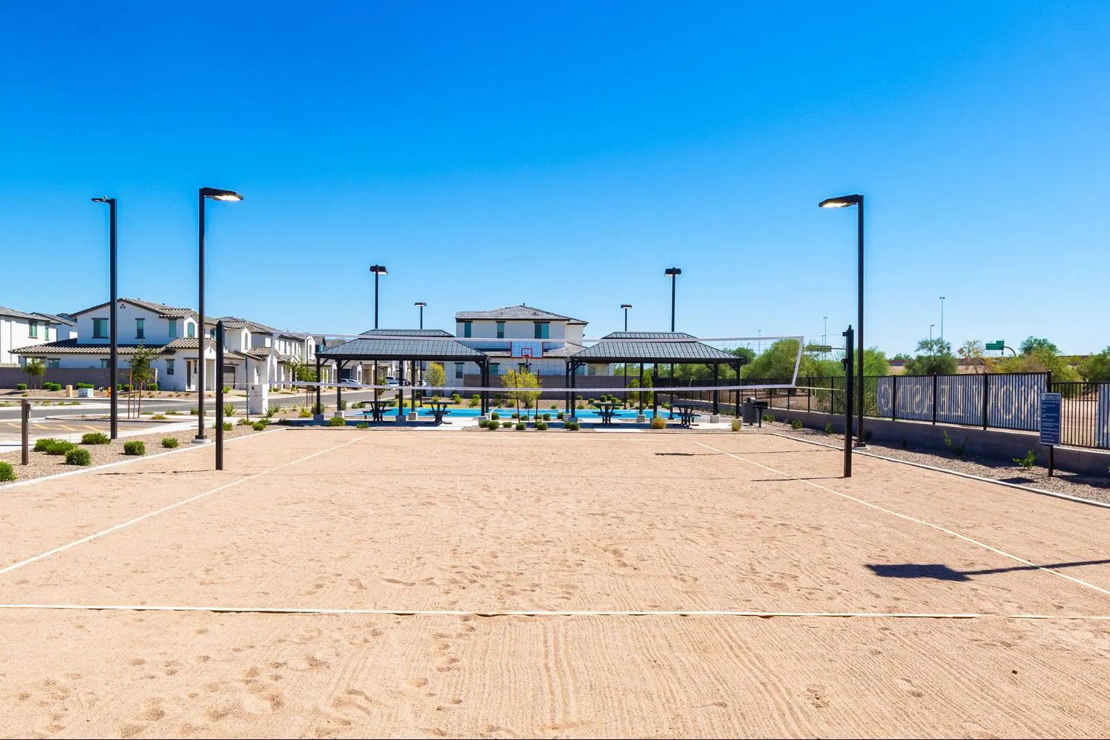 Sand volleyball court