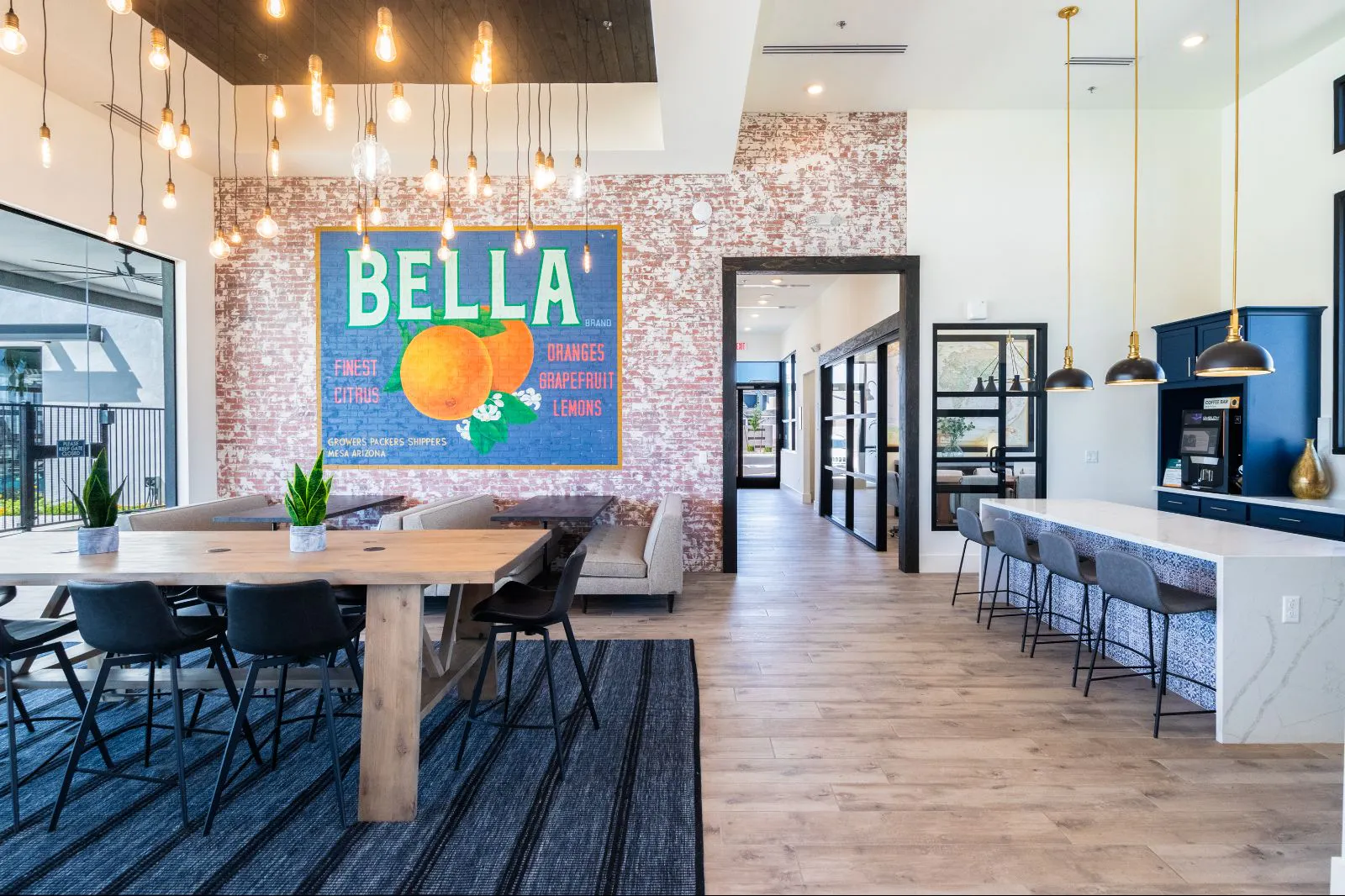 Colorful co-working space