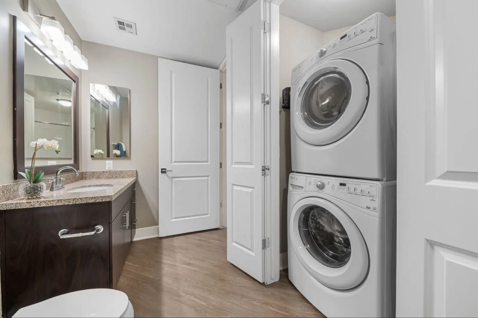 In-home laundry area at CityScape Residences.