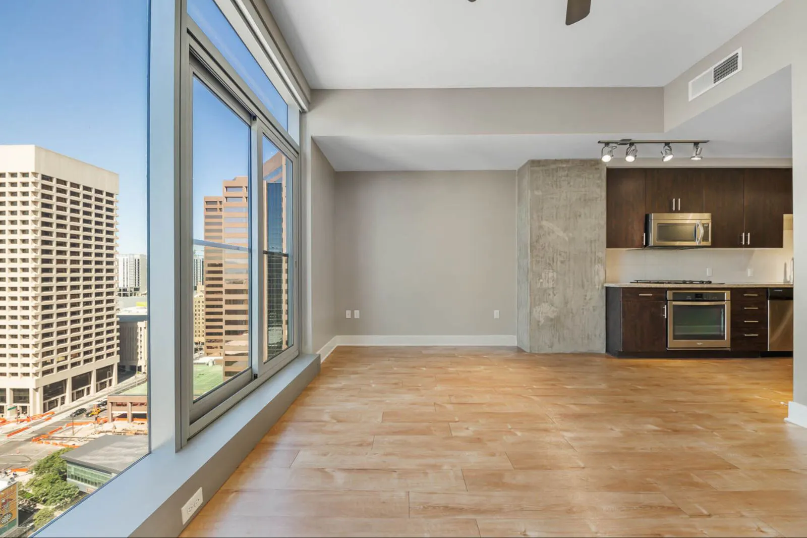Unfurnished apartment interior at CityScape Residences.