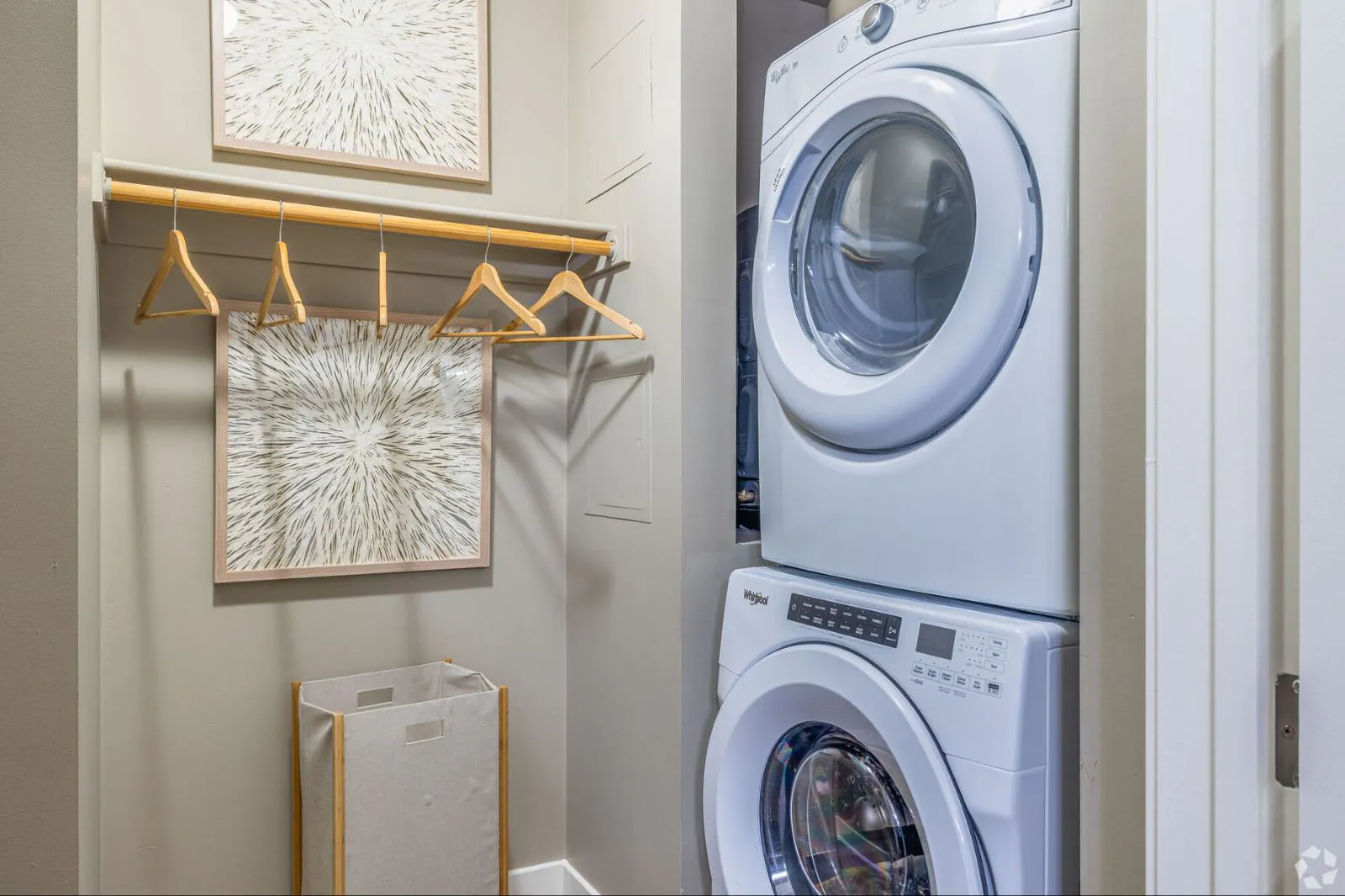 In-home laundry area at CityScape Residences.