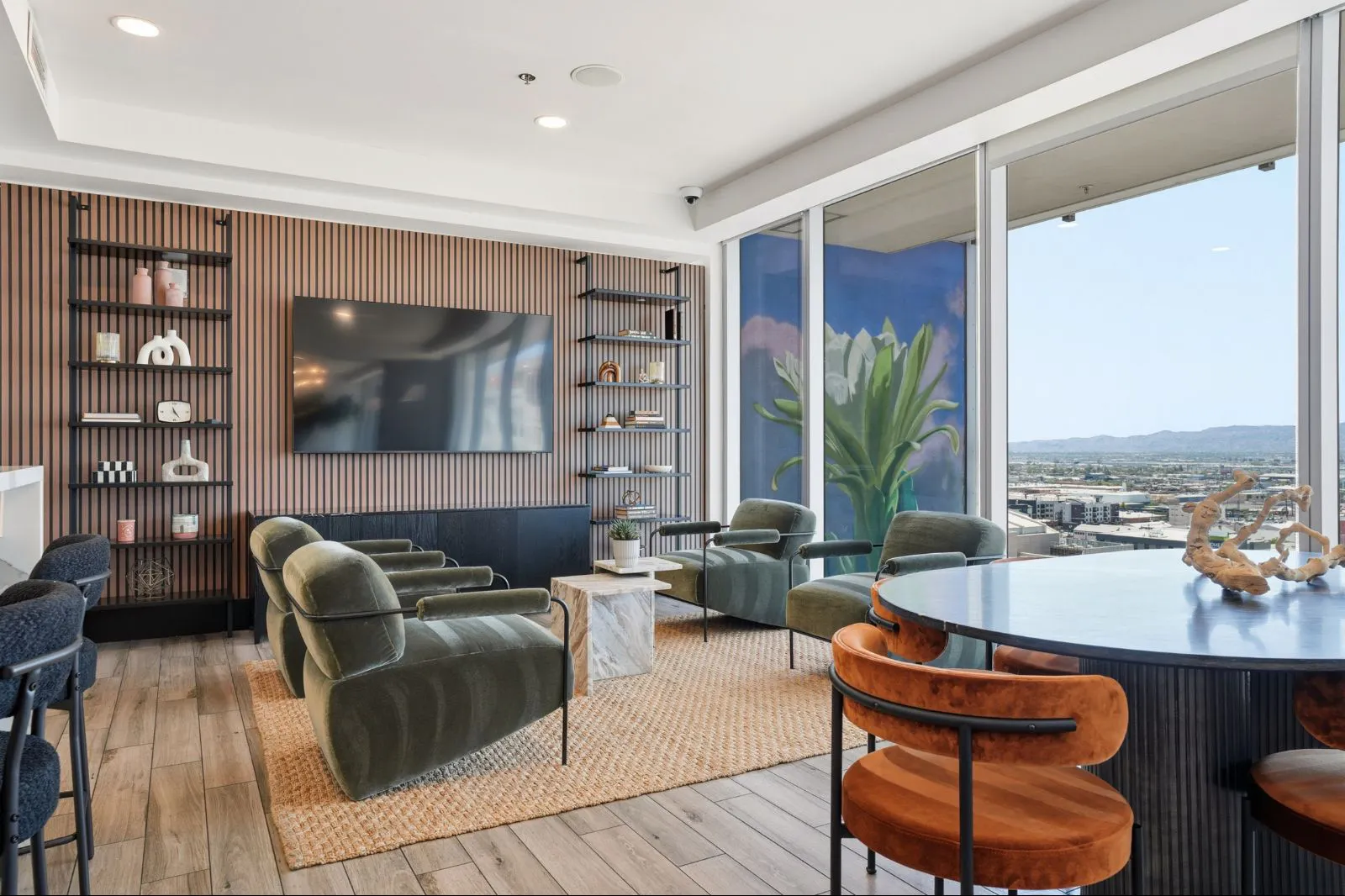 Shared interior space at CityScape Residences.