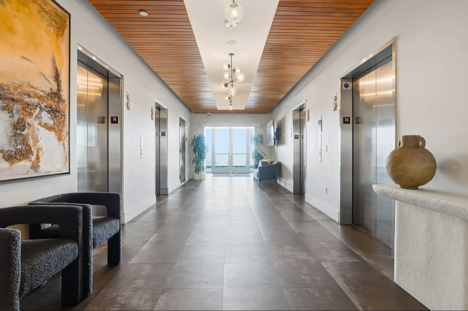 Shared interior space at CityScape Residences.