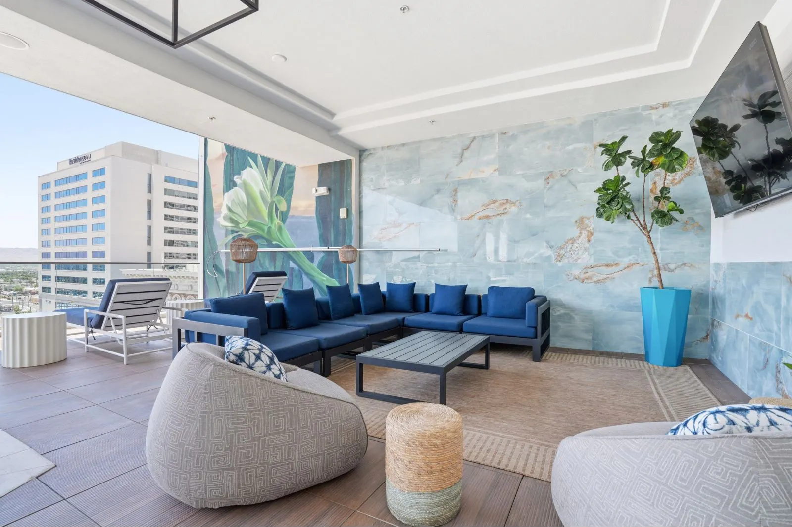 Shared outdoor space at CityScape Residences.