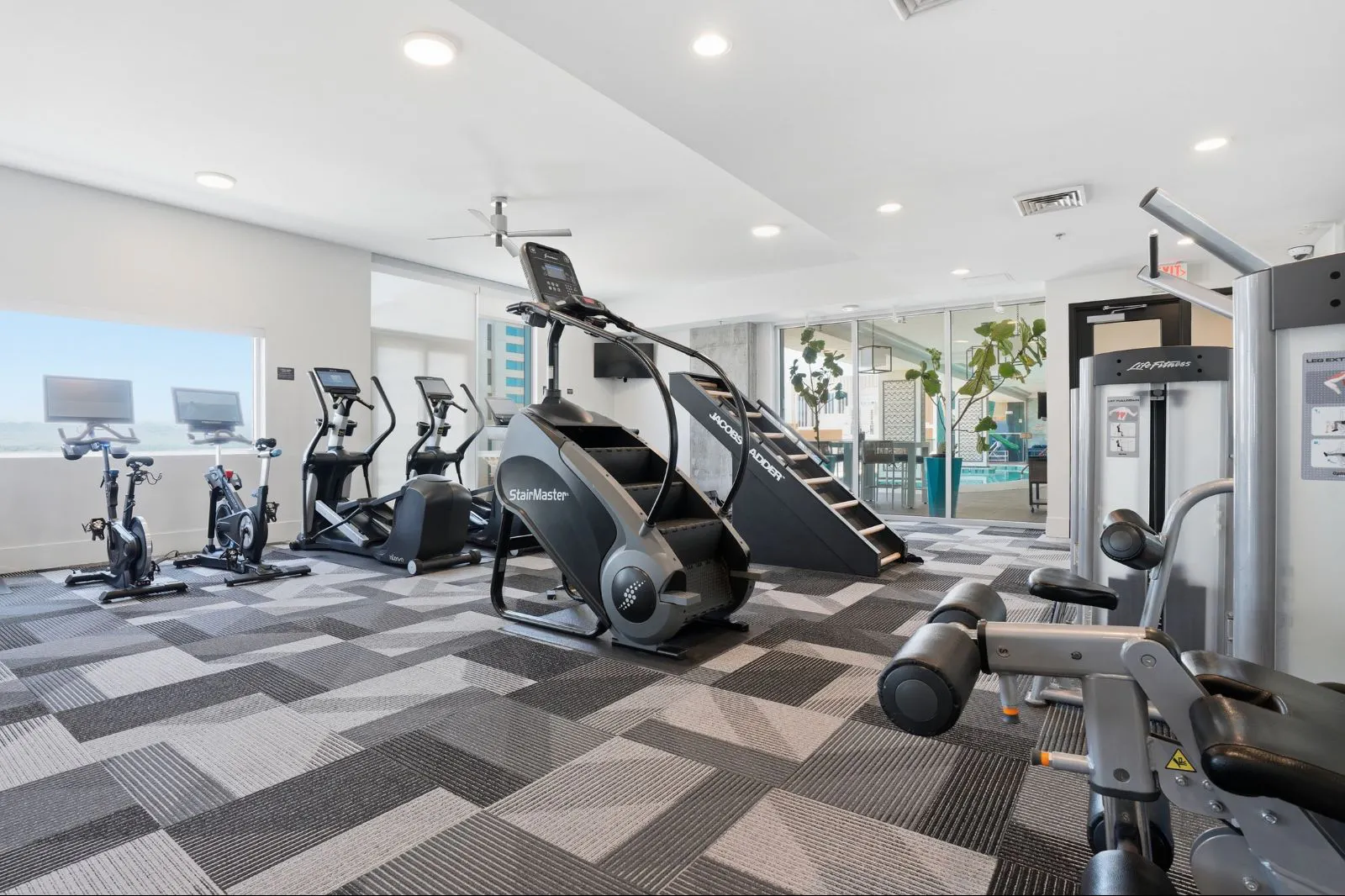 Fitness room at CityScape Residences.