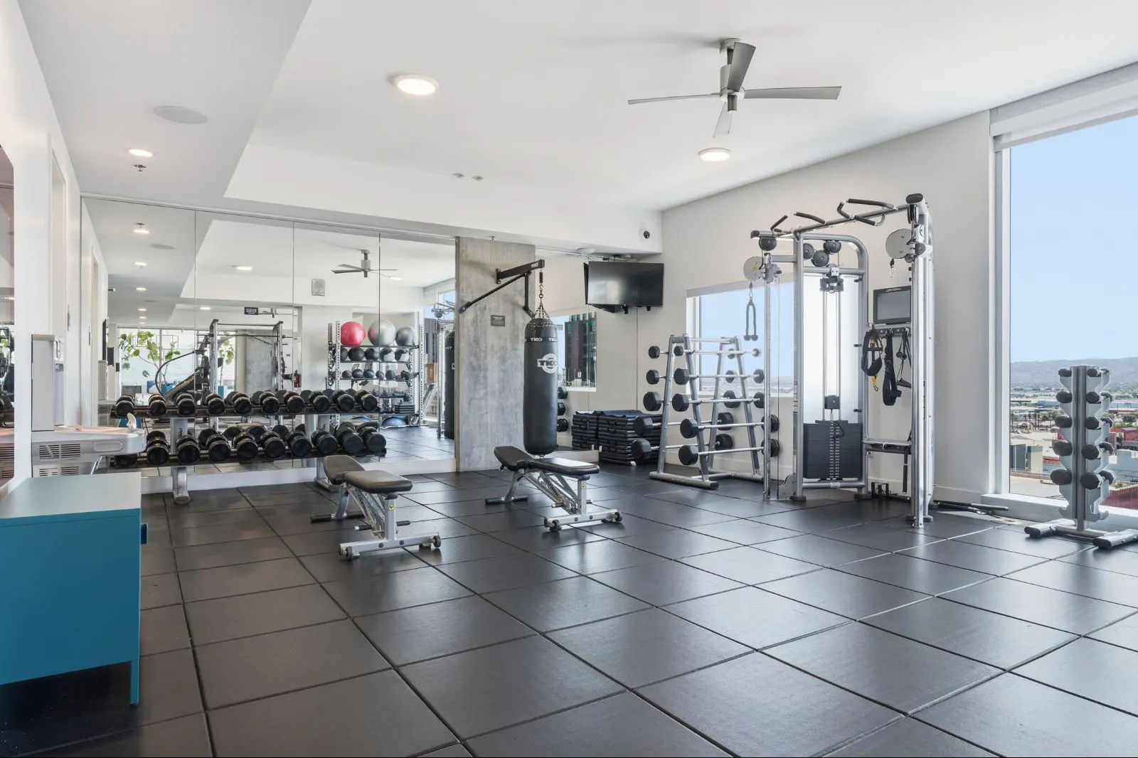 Fitness room at CityScape Residences.