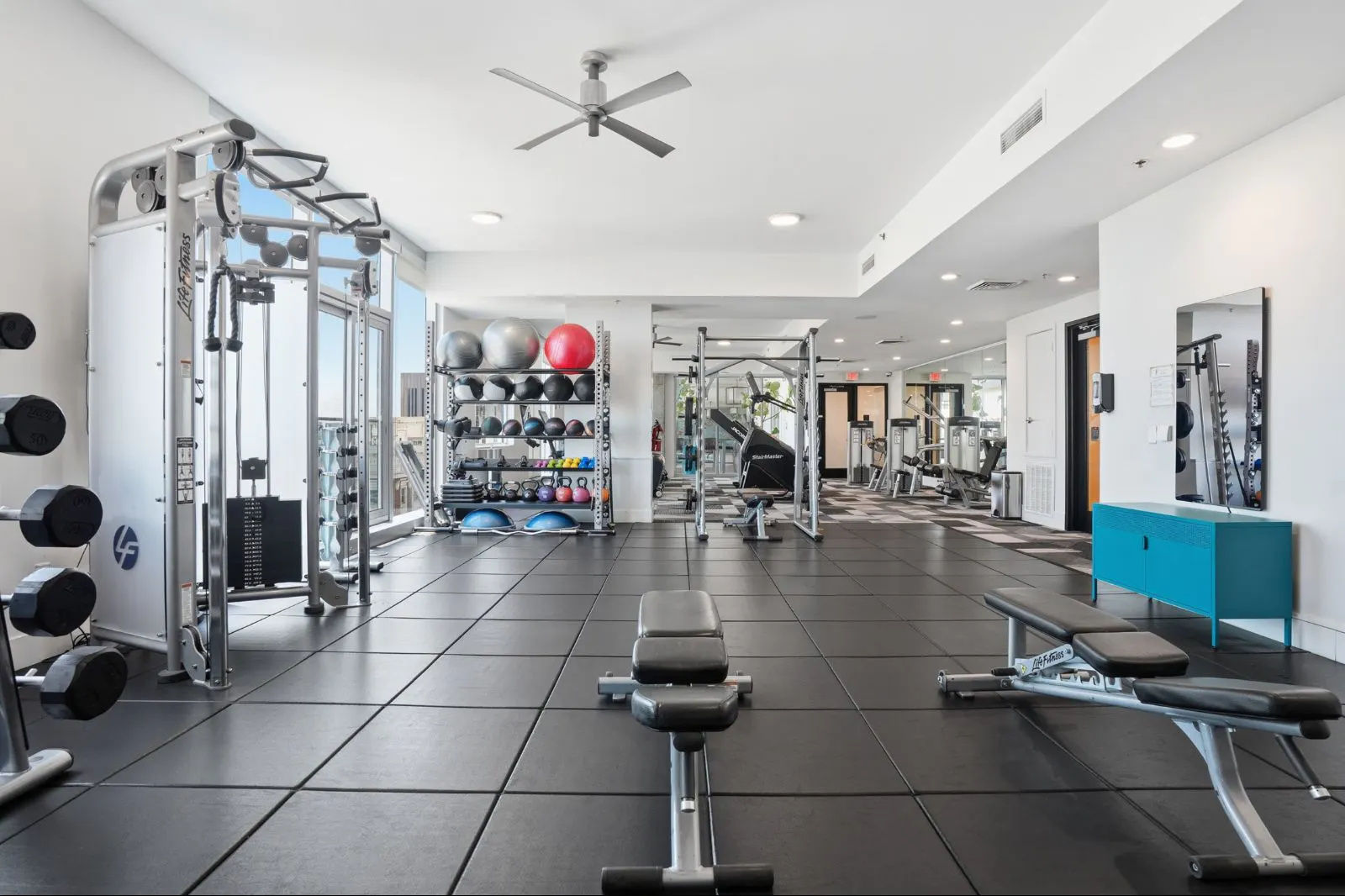 Fitness room at CityScape Residences.