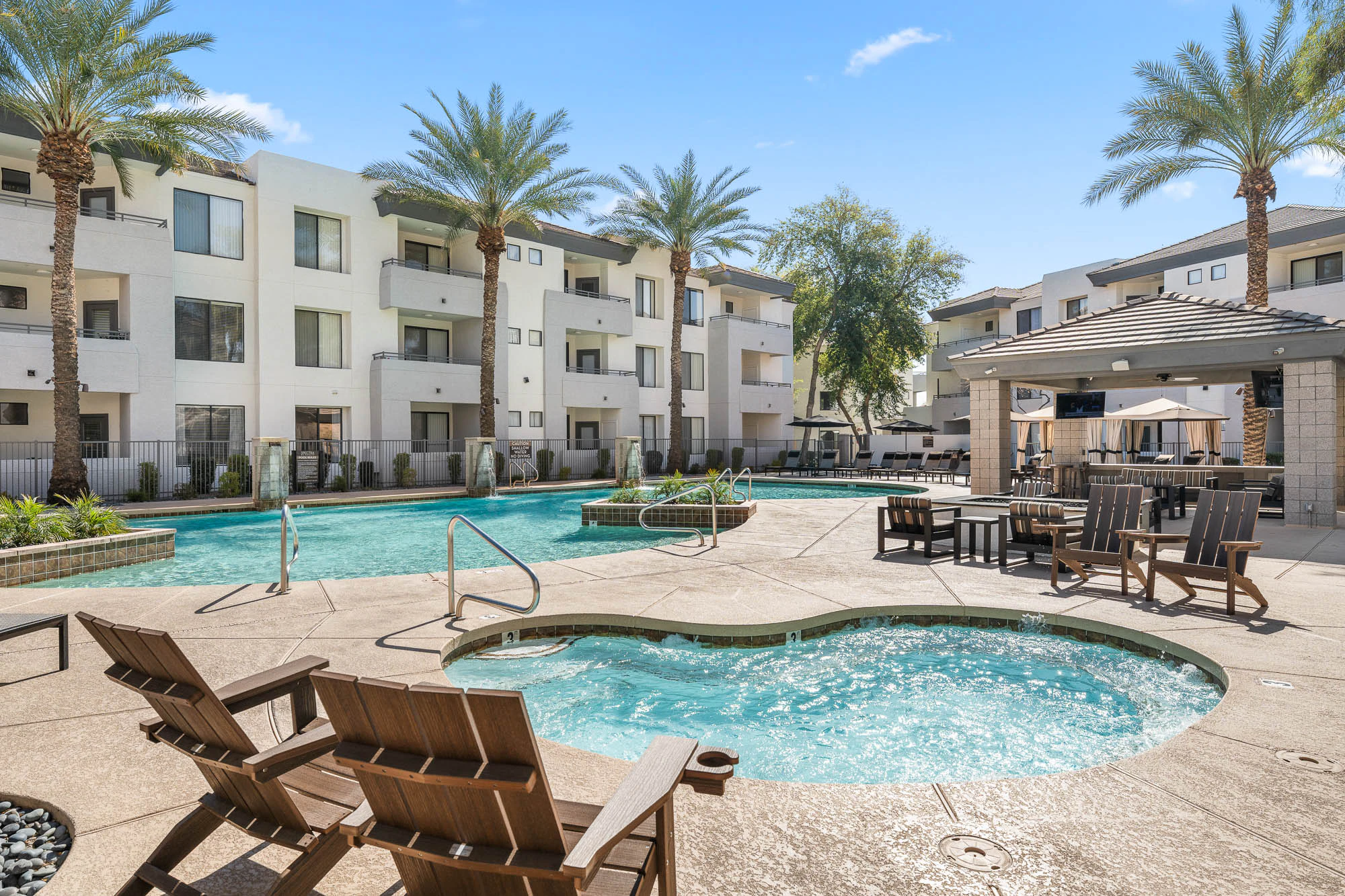 Pool and poolside area at Spectra on 7th South.