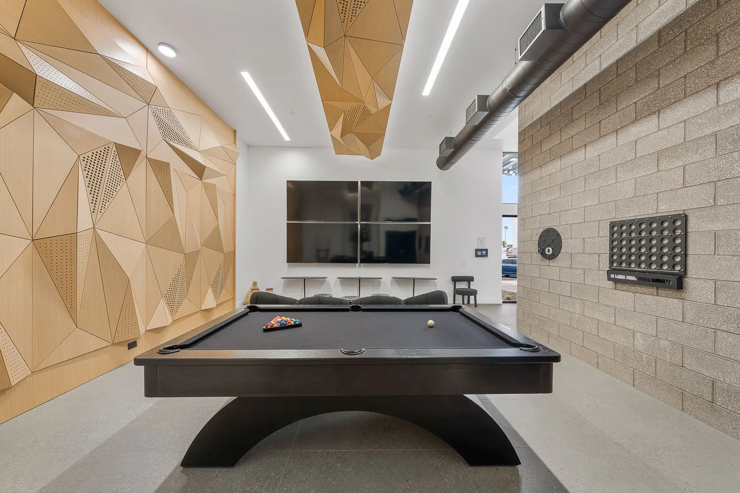 Shared game room at The M at Shadow Mountain.