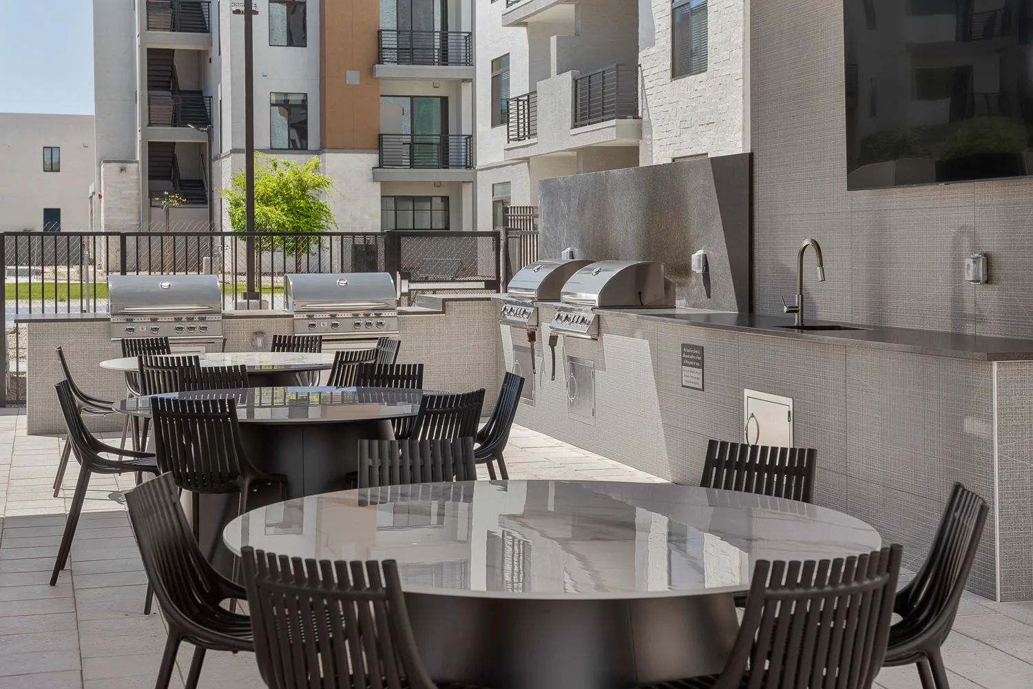 Outdoor grills at The M at Shadow Mountain.