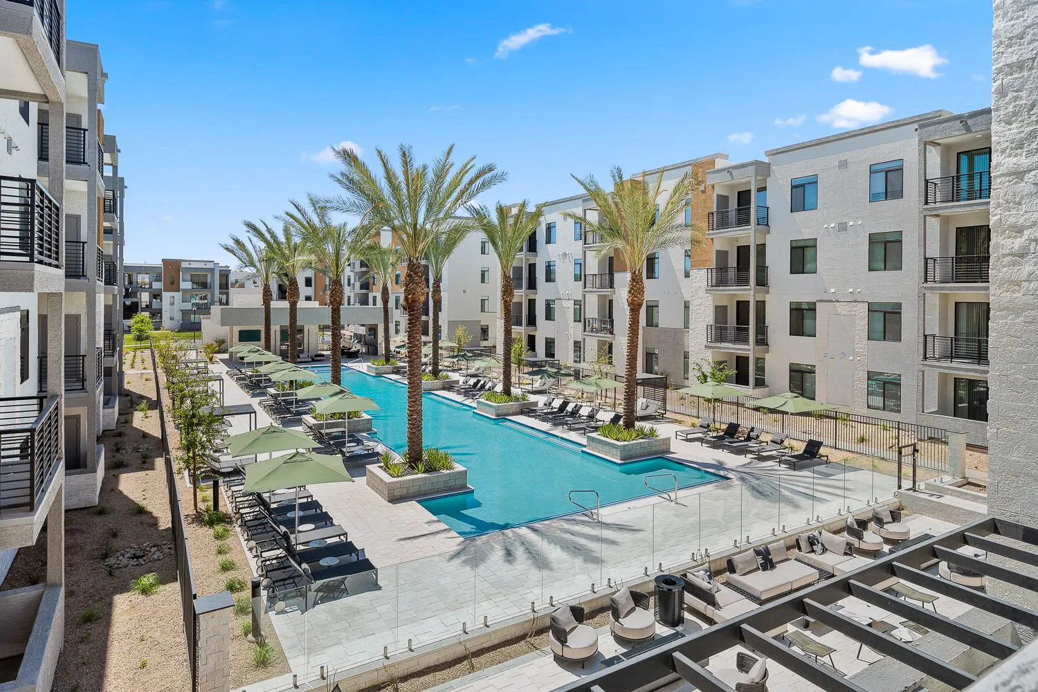 Pool and poolside area at The M at Shadow Mountain.