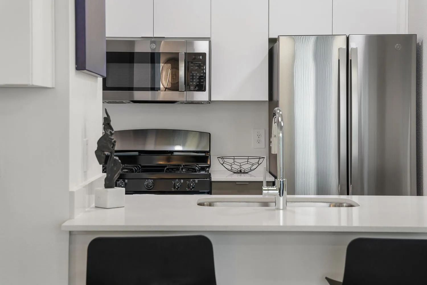 Apartment kitchen — representative home at The M at Shadow Mountain.