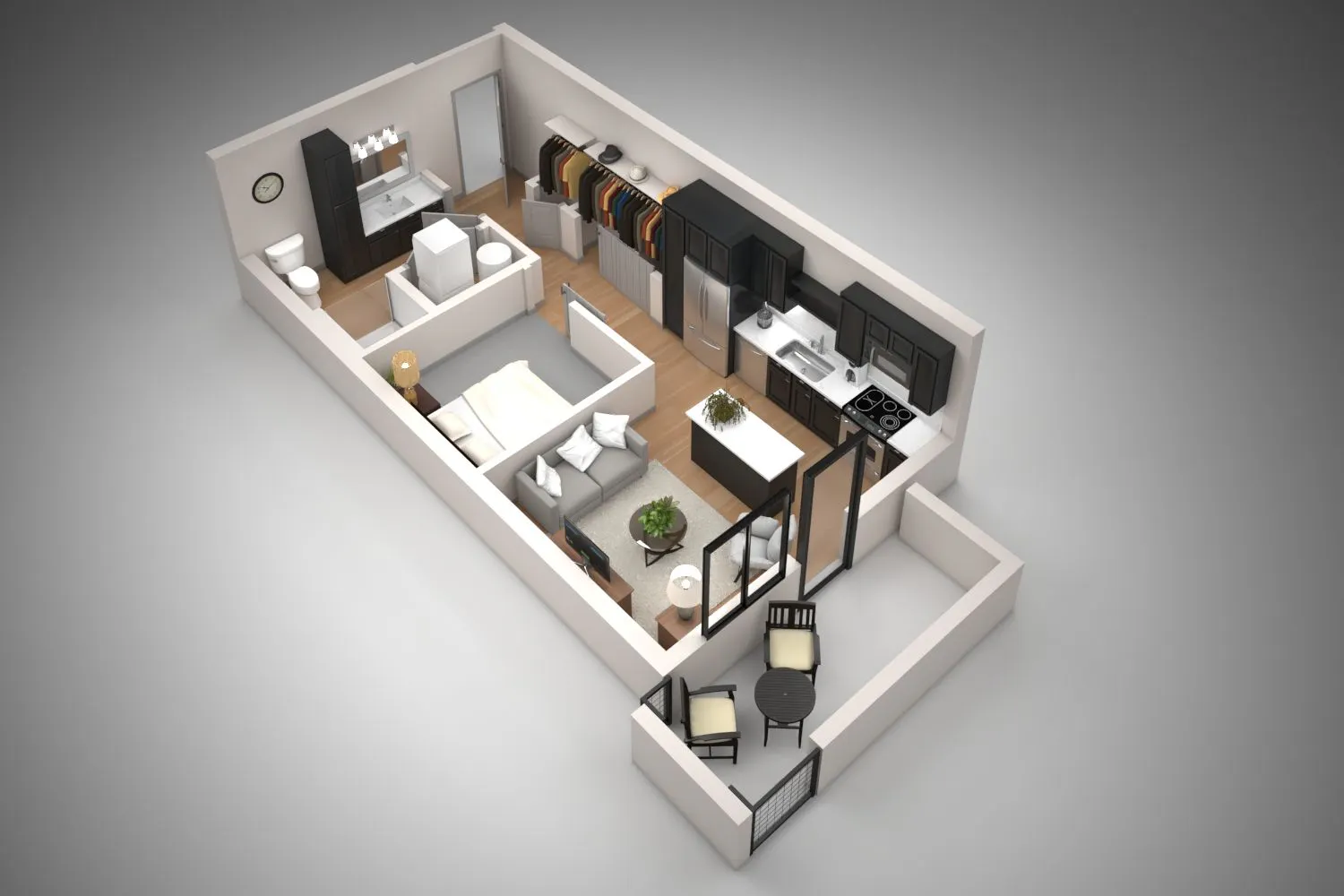 Floor-plan diagram at The Astor at Osborn.