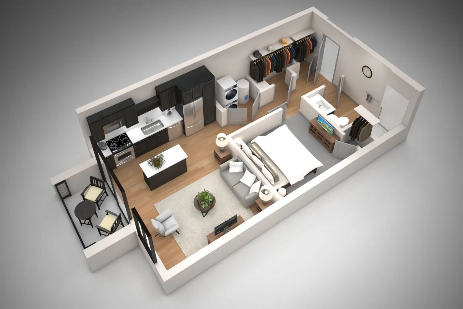Floor-plan diagram at The Astor at Osborn.