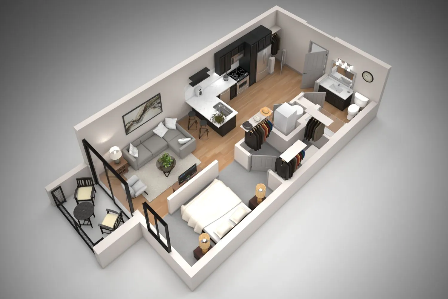 Floor-plan diagram at The Astor at Osborn.