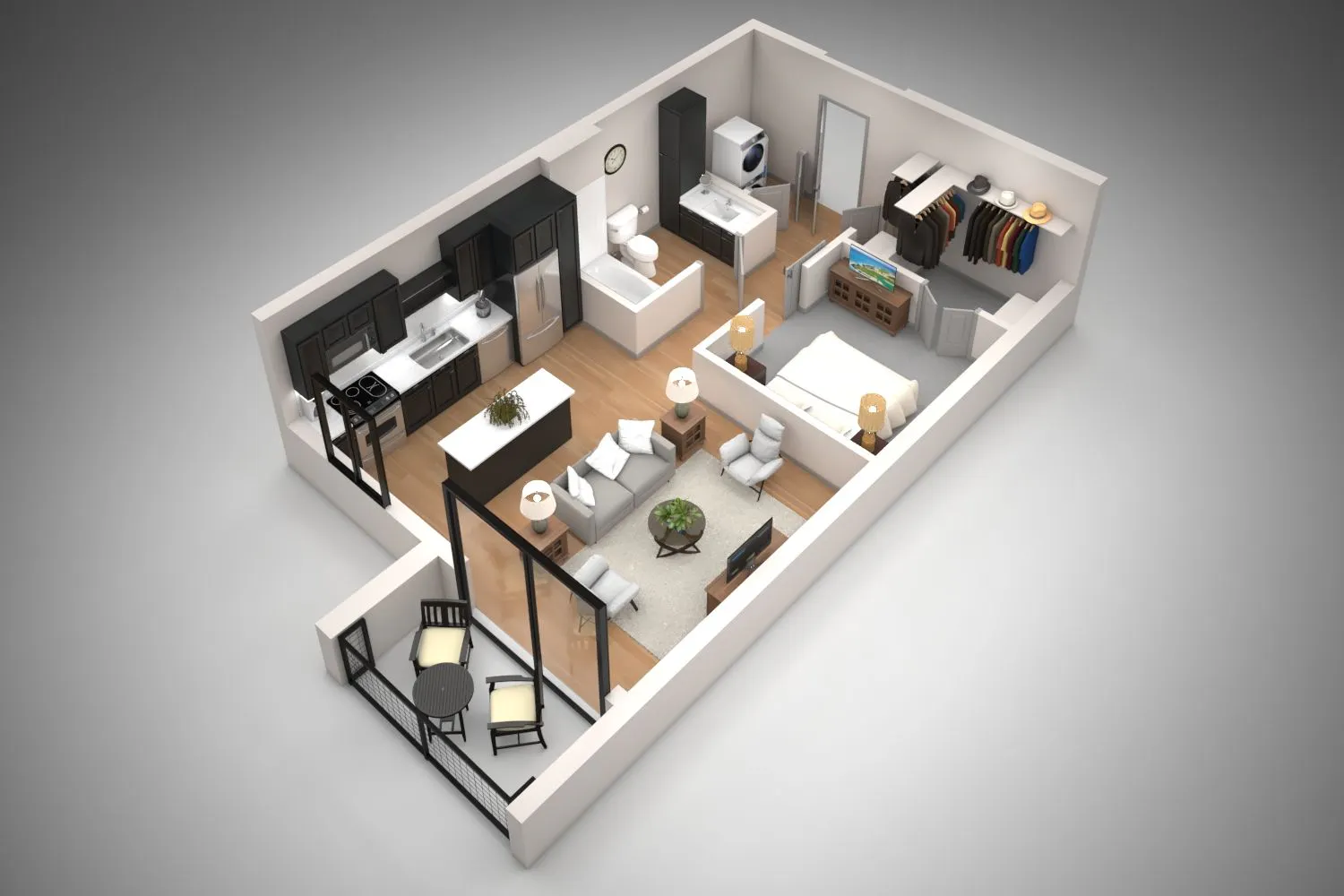 Floor-plan diagram at The Astor at Osborn.