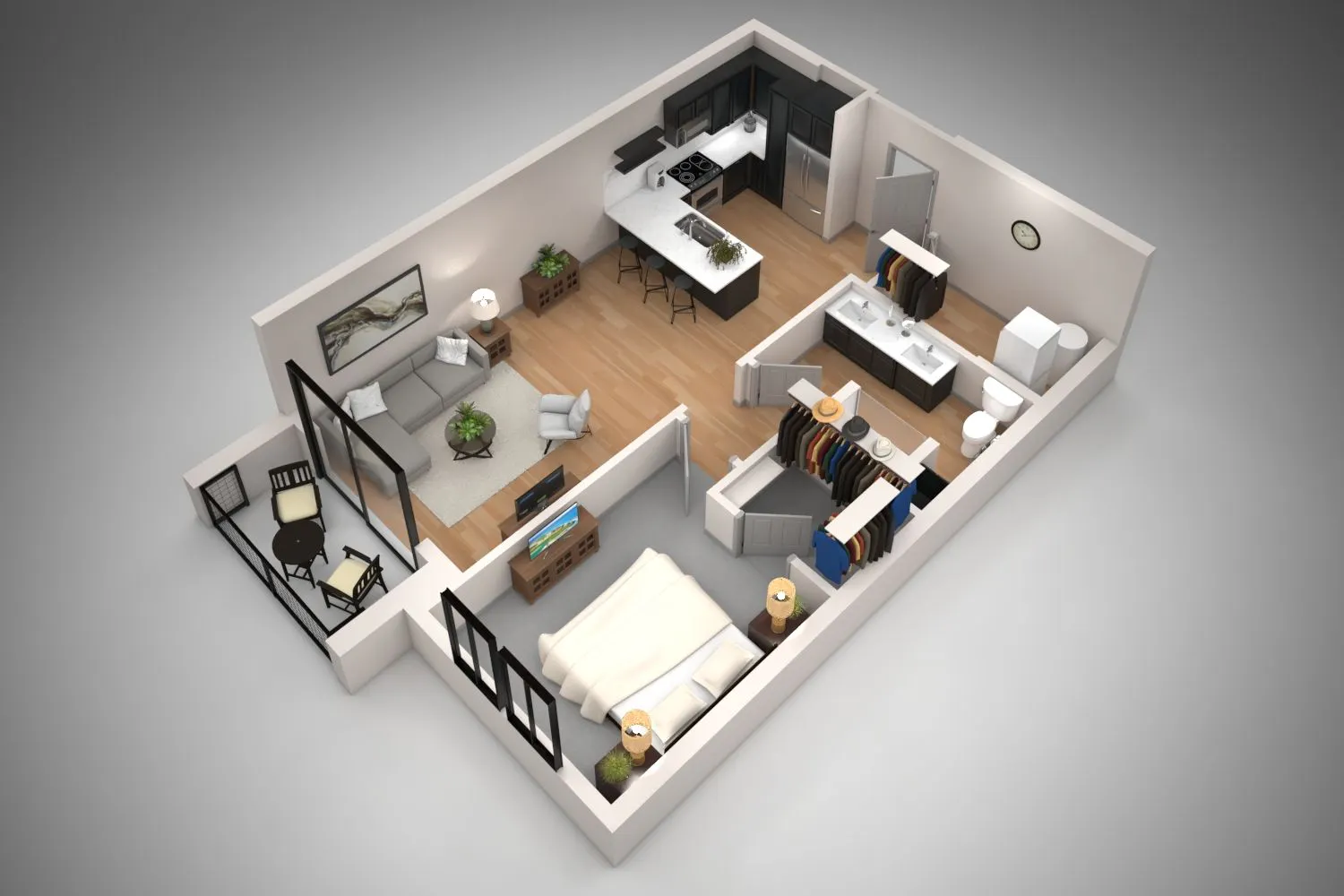 Floor-plan diagram at The Astor at Osborn.