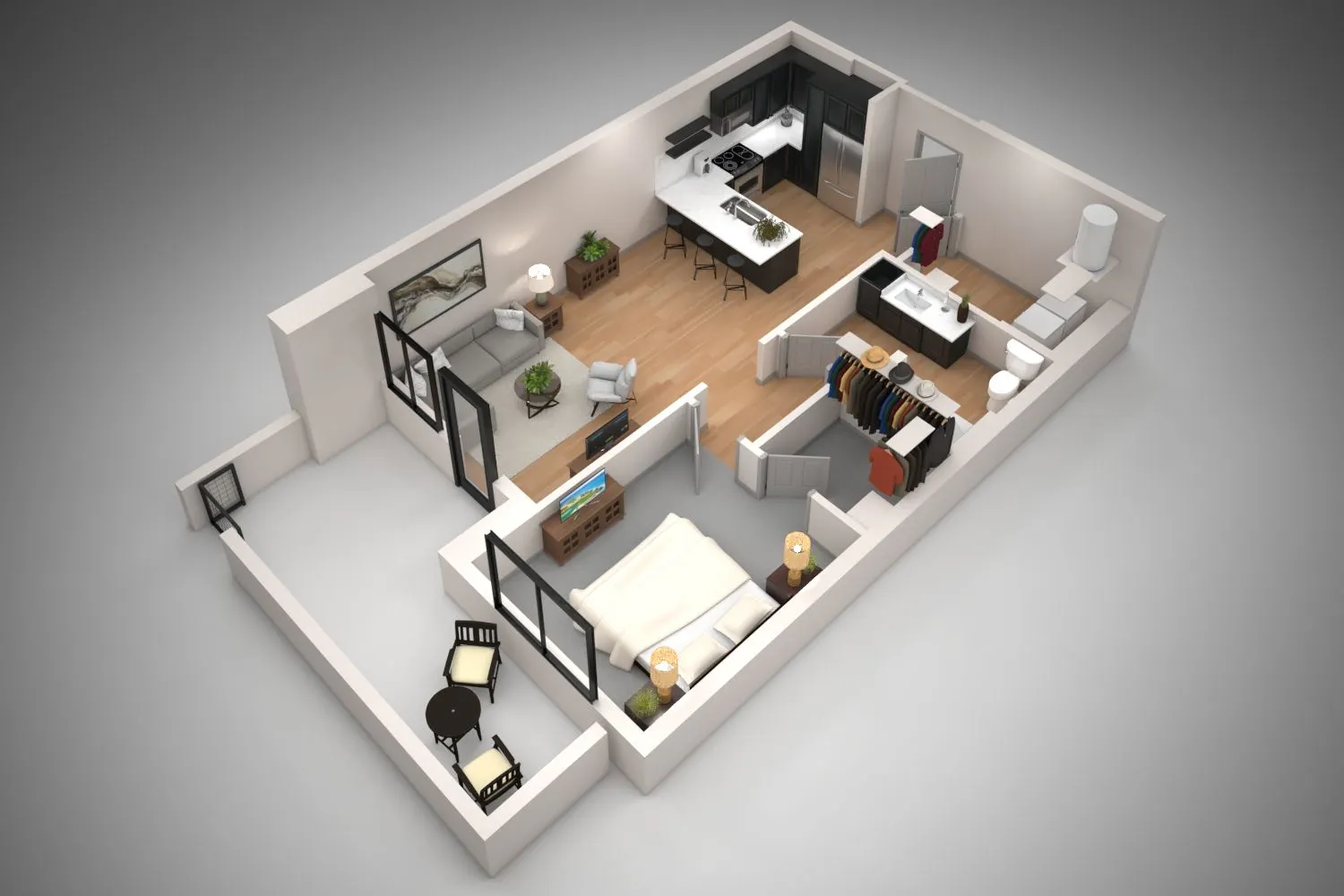 Floor-plan diagram at The Astor at Osborn.