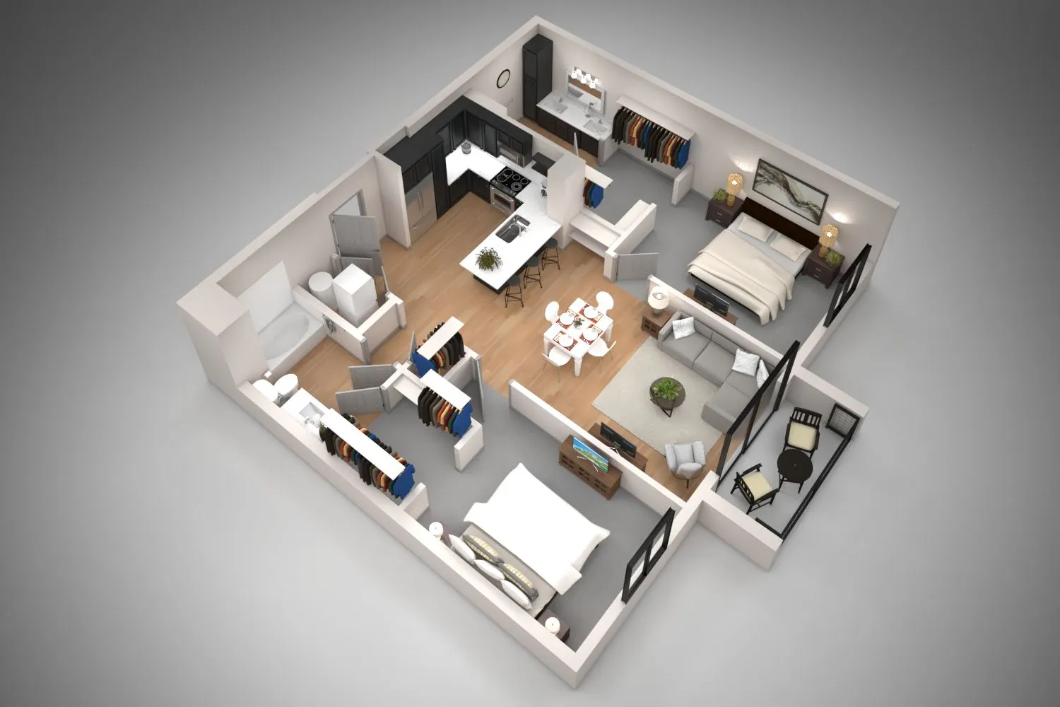 Floor-plan diagram at The Astor at Osborn.