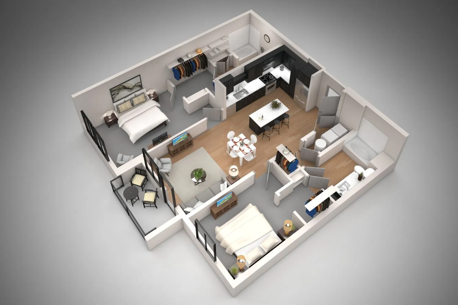 Floor-plan diagram at The Astor at Osborn.