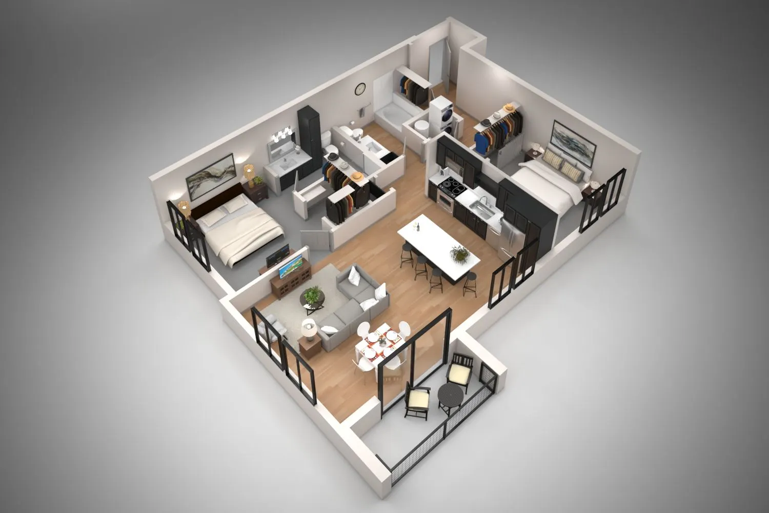 Floor-plan diagram at The Astor at Osborn.